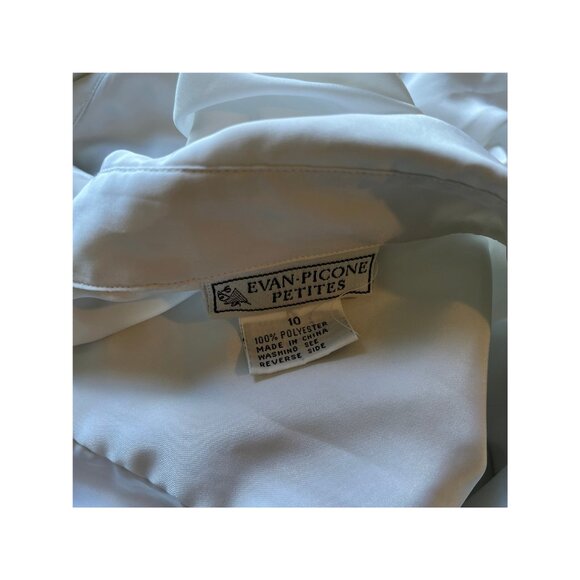 Evan-Picone Petites Size 10 Button Up Collared Blouse Top - Picture 5 of 6